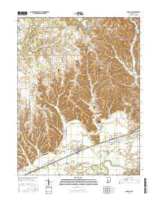 Paragon Indiana Current topographic map, 1:24000 scale, 7.5 X 7.5 Minute, Year 2016