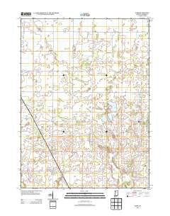 Parr Indiana Historical topographic map, 1:24000 scale, 7.5 X 7.5 Minute, Year 2013