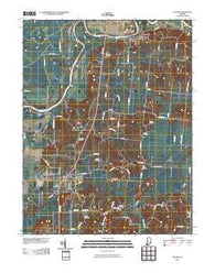 Patoka Indiana Historical topographic map, 1:24000 scale, 7.5 X 7.5 Minute, Year 2010