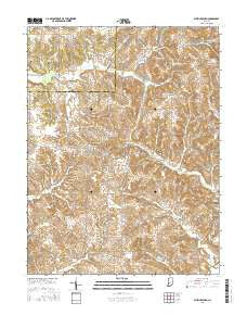 Patricksburg Indiana Current topographic map, 1:24000 scale, 7.5 X 7.5 Minute, Year 2016
