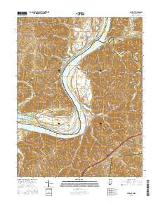 Patriot Indiana Current topographic map, 1:24000 scale, 7.5 X 7.5 Minute, Year 2016