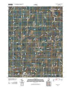 Pennville Indiana Historical topographic map, 1:24000 scale, 7.5 X 7.5 Minute, Year 2010