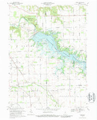 Peoria Indiana Historical topographic map, 1:24000 scale, 7.5 X 7.5 Minute, Year 1969