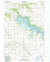 Peoria Indiana Historical topographic map, 1:24000 scale, 7.5 X 7.5 Minute, Year 1969