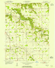 Peoria Indiana Historical topographic map, 1:24000 scale, 7.5 X 7.5 Minute, Year 1953