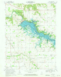 Peoria Indiana Historical topographic map, 1:24000 scale, 7.5 X 7.5 Minute, Year 1969