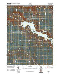 Peoria Indiana Historical topographic map, 1:24000 scale, 7.5 X 7.5 Minute, Year 2010