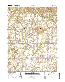 Pershing Indiana Current topographic map, 1:24000 scale, 7.5 X 7.5 Minute, Year 2016