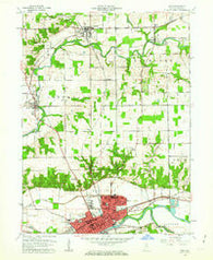 Peru Indiana Historical topographic map, 1:24000 scale, 7.5 X 7.5 Minute, Year 1960