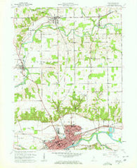 Peru Indiana Historical topographic map, 1:24000 scale, 7.5 X 7.5 Minute, Year 1960