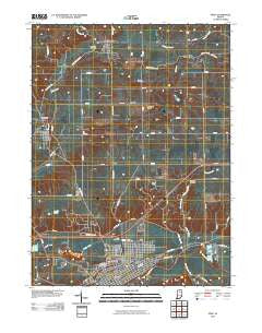 Peru Indiana Historical topographic map, 1:24000 scale, 7.5 X 7.5 Minute, Year 2010