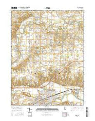 Peru Indiana Current topographic map, 1:24000 scale, 7.5 X 7.5 Minute, Year 2016