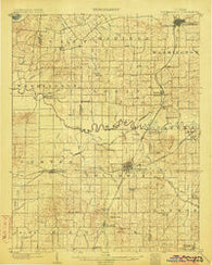 Petersburg Indiana Historical topographic map, 1:62500 scale, 15 X 15 Minute, Year 1903