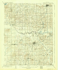 Petersburg Indiana Historical topographic map, 1:62500 scale, 15 X 15 Minute, Year 1903