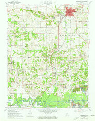 Petersburg Indiana Historical topographic map, 1:24000 scale, 7.5 X 7.5 Minute, Year 1961