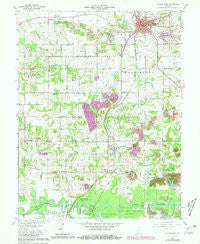 Petersburg Indiana Historical topographic map, 1:24000 scale, 7.5 X 7.5 Minute, Year 1961