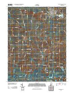 Petersburg Indiana Historical topographic map, 1:24000 scale, 7.5 X 7.5 Minute, Year 2010