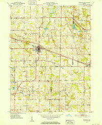 Pierceton Indiana Historical topographic map, 1:24000 scale, 7.5 X 7.5 Minute, Year 1950
