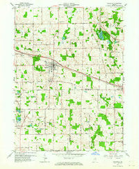 Pierceton Indiana Historical topographic map, 1:24000 scale, 7.5 X 7.5 Minute, Year 1962