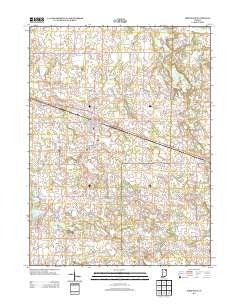 Pierceton Indiana Historical topographic map, 1:24000 scale, 7.5 X 7.5 Minute, Year 2013
