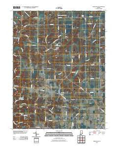 Pierceville Indiana Historical topographic map, 1:24000 scale, 7.5 X 7.5 Minute, Year 2010