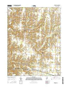 Pierceville Indiana Current topographic map, 1:24000 scale, 7.5 X 7.5 Minute, Year 2016