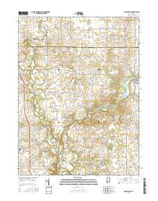 Pine Village Indiana Current topographic map, 1:24000 scale, 7.5 X 7.5 Minute, Year 2016
