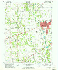 Plainfield Indiana Historical topographic map, 1:24000 scale, 7.5 X 7.5 Minute, Year 1970