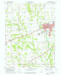 Plainfield Indiana Historical topographic map, 1:24000 scale, 7.5 X 7.5 Minute, Year 1970