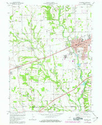 Plainfield Indiana Historical topographic map, 1:24000 scale, 7.5 X 7.5 Minute, Year 1970