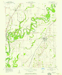 Plainville Indiana Historical topographic map, 1:24000 scale, 7.5 X 7.5 Minute, Year 1957