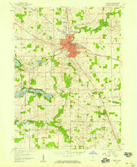 Plymouth Indiana Historical topographic map, 1:24000 scale, 7.5 X 7.5 Minute, Year 1957