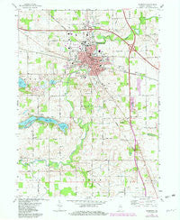Plymouth Indiana Historical topographic map, 1:24000 scale, 7.5 X 7.5 Minute, Year 1972