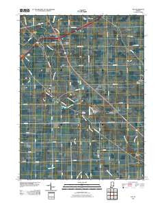 Poe Indiana Historical topographic map, 1:24000 scale, 7.5 X 7.5 Minute, Year 2010