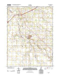 Poe Indiana Historical topographic map, 1:24000 scale, 7.5 X 7.5 Minute, Year 2013