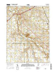 Poe Indiana Current topographic map, 1:24000 scale, 7.5 X 7.5 Minute, Year 2016