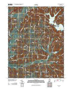 Poland Indiana Historical topographic map, 1:24000 scale, 7.5 X 7.5 Minute, Year 2010