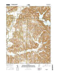 Poland Indiana Current topographic map, 1:24000 scale, 7.5 X 7.5 Minute, Year 2016