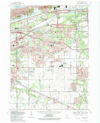 Portage Indiana Historical topographic map, 1:24000 scale, 7.5 X 7.5 Minute, Year 1992