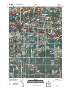 Portage Indiana Historical topographic map, 1:24000 scale, 7.5 X 7.5 Minute, Year 2010