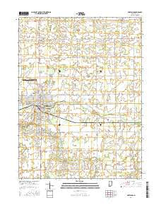 Portland Indiana Current topographic map, 1:24000 scale, 7.5 X 7.5 Minute, Year 2016