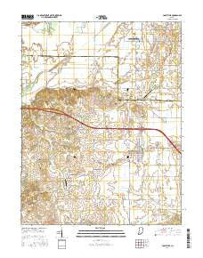 Poseyville Indiana Current topographic map, 1:24000 scale, 7.5 X 7.5 Minute, Year 2016