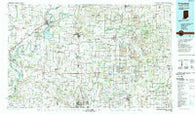 Princeton Indiana Historical topographic map, 1:100000 scale, 30 X 60 Minute, Year 1986