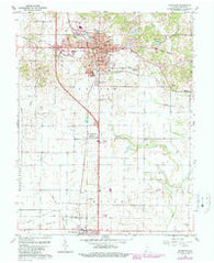 Princeton Indiana Historical topographic map, 1:24000 scale, 7.5 X 7.5 Minute, Year 1959