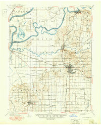 Princeton Indiana Historical topographic map, 1:62500 scale, 15 X 15 Minute, Year 1903