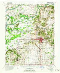 Princeton Indiana Historical topographic map, 1:62500 scale, 15 X 15 Minute, Year 1959