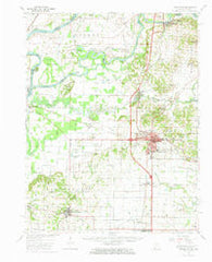 Princeton Indiana Historical topographic map, 1:62500 scale, 15 X 15 Minute, Year 1959