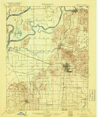 Princeton Indiana Historical topographic map, 1:62500 scale, 15 X 15 Minute, Year 1903