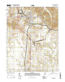 Princeton Indiana Current topographic map, 1:24000 scale, 7.5 X 7.5 Minute, Year 2016