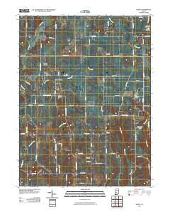 Quincy Indiana Historical topographic map, 1:24000 scale, 7.5 X 7.5 Minute, Year 2010